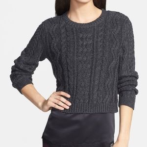 Cabled Crop Sweater